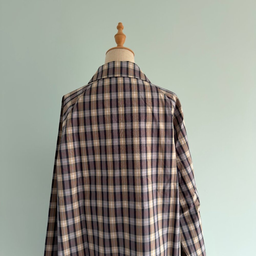 The Row Tavishina checked silk-blend coat - Picture 8 of 11